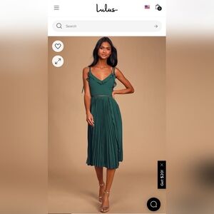 Lulu's Emerald Green Dress